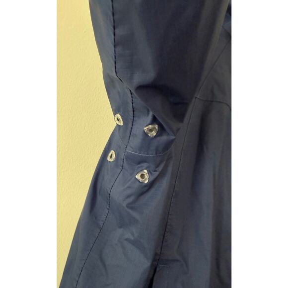 LL Bean Blue Water Resistant Fleece Lined Full Zip LongSleeve Jacket w/Hoodie-10 - Picture 5 of 8